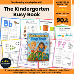 Kindergarten Busy Book - 180+ Fun Learning Activities for Kids | Perfect for Homeschool & Classroom