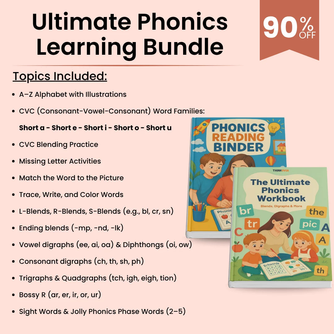 The Ultimate Phonics Learning Bundle For Kids – 2 Books in 1 | From The Alphabet Stage To Advanced Phonics Mastery