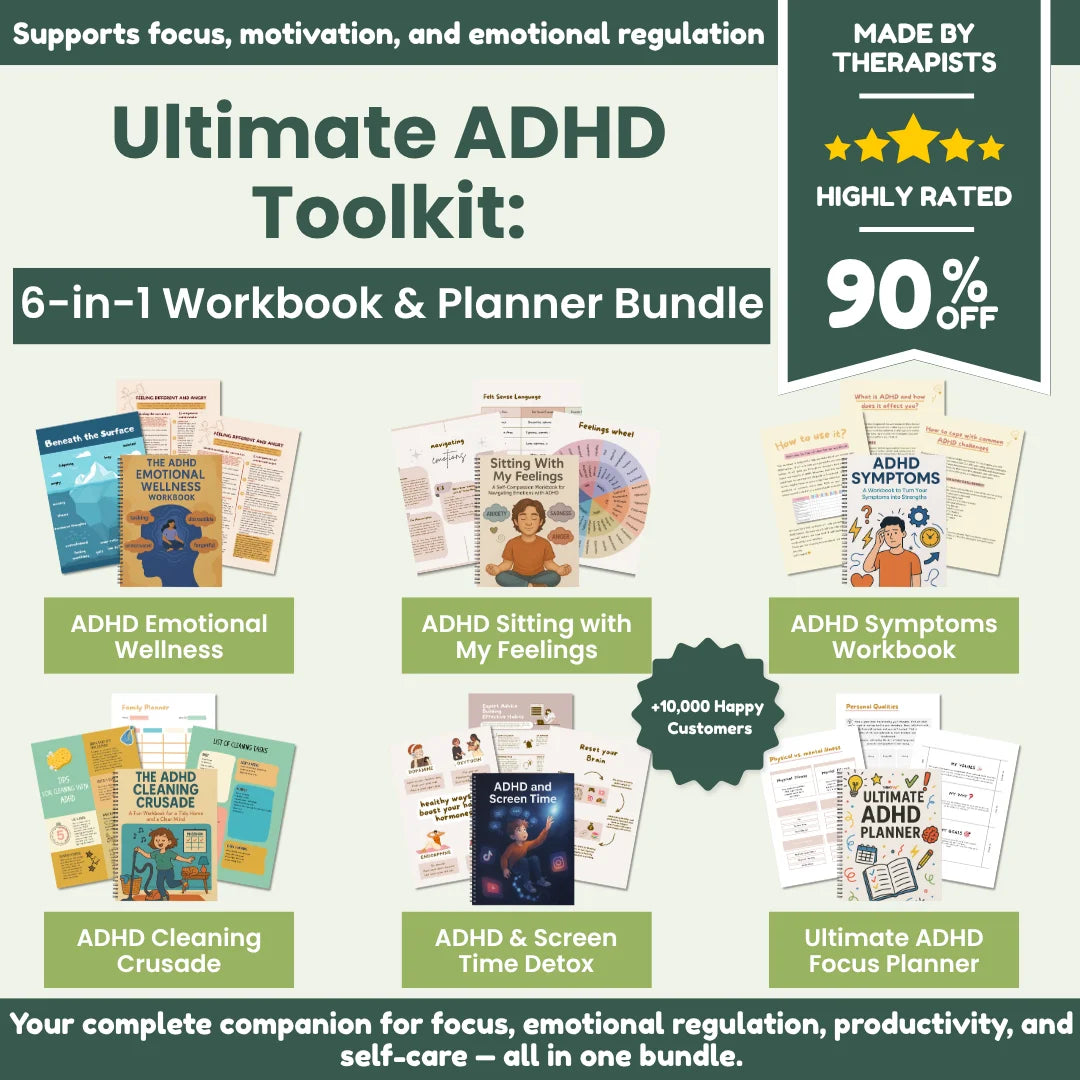 The Ultimate ADHD Toolkit: 6-in-1 Workbook & Planner Bundle