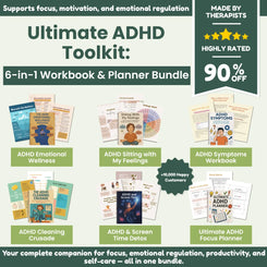 Printable ADHD Bundle Workbooks and Planners for adults