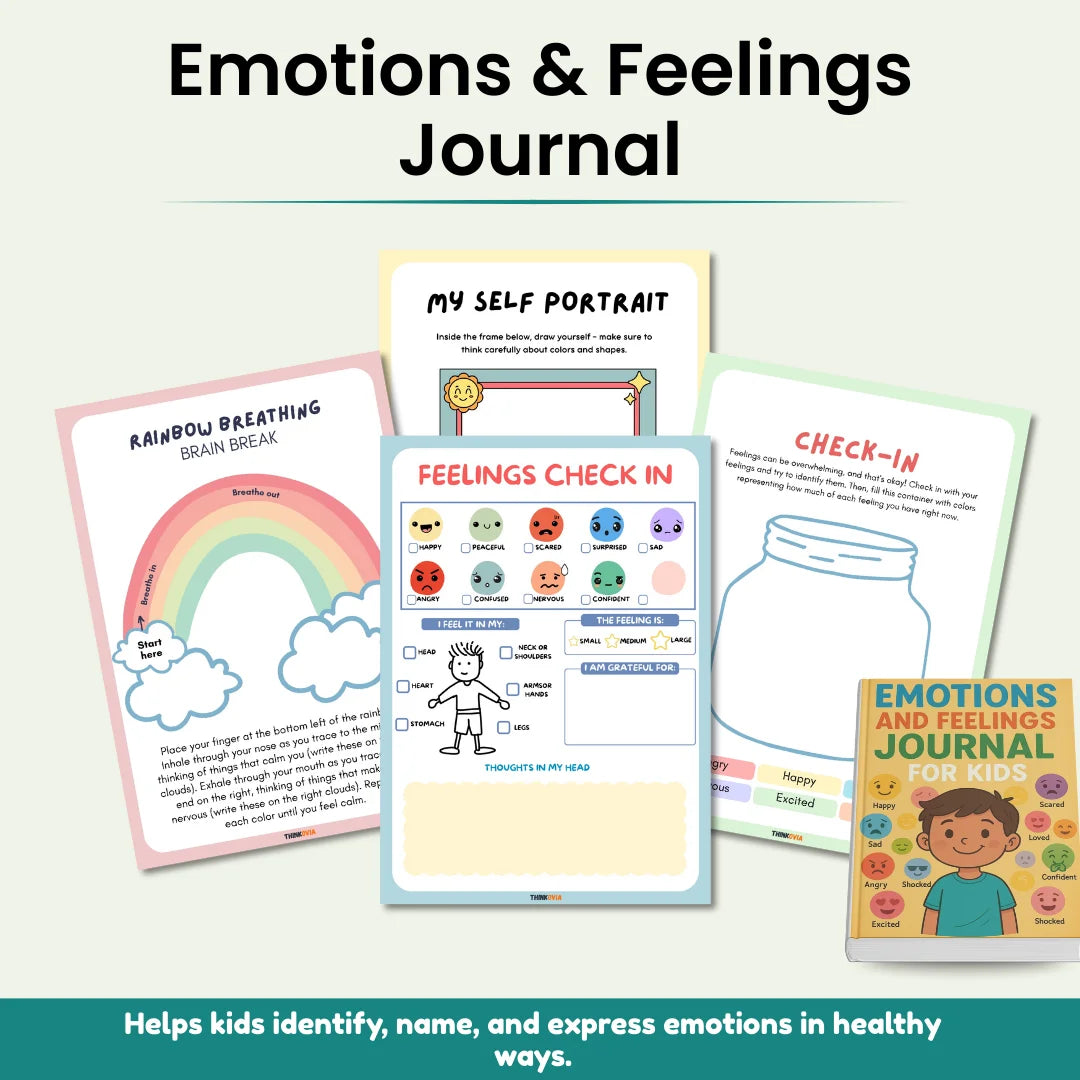 6-in-1 Kids Mental Health Bundle – Workbooks & Journals | Emotions, Mindfulness, Gratitude & Confidence