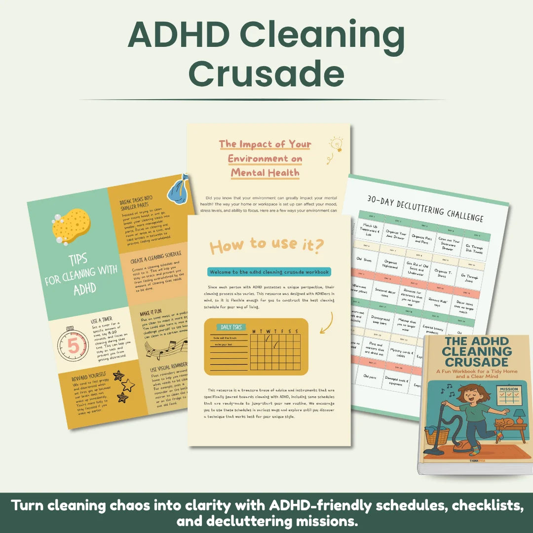 The Ultimate ADHD Toolkit: 6-in-1 Workbook & Planner Bundle