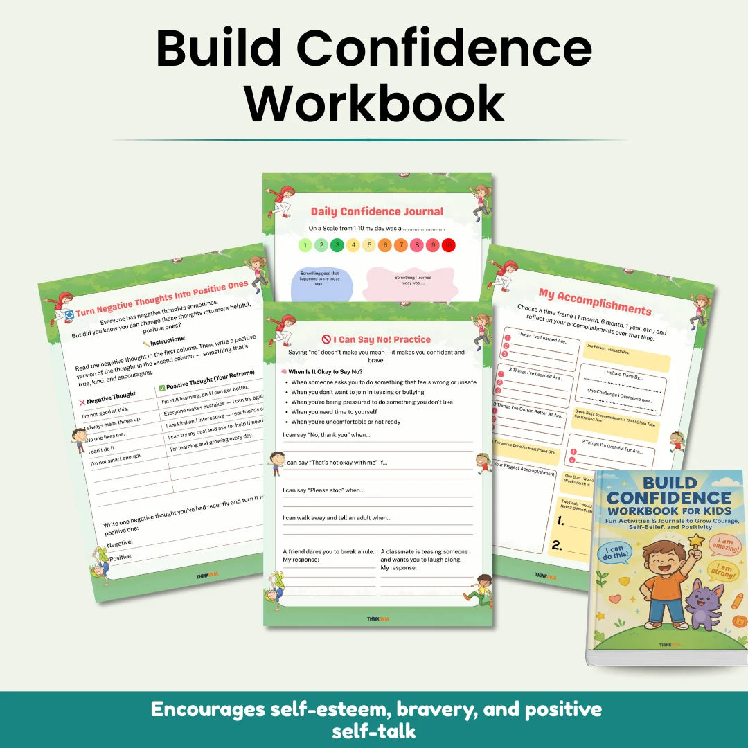 6-in-1 Kids Mental Health Bundle – Workbooks & Journals | Emotions, Mindfulness, Gratitude & Confidence