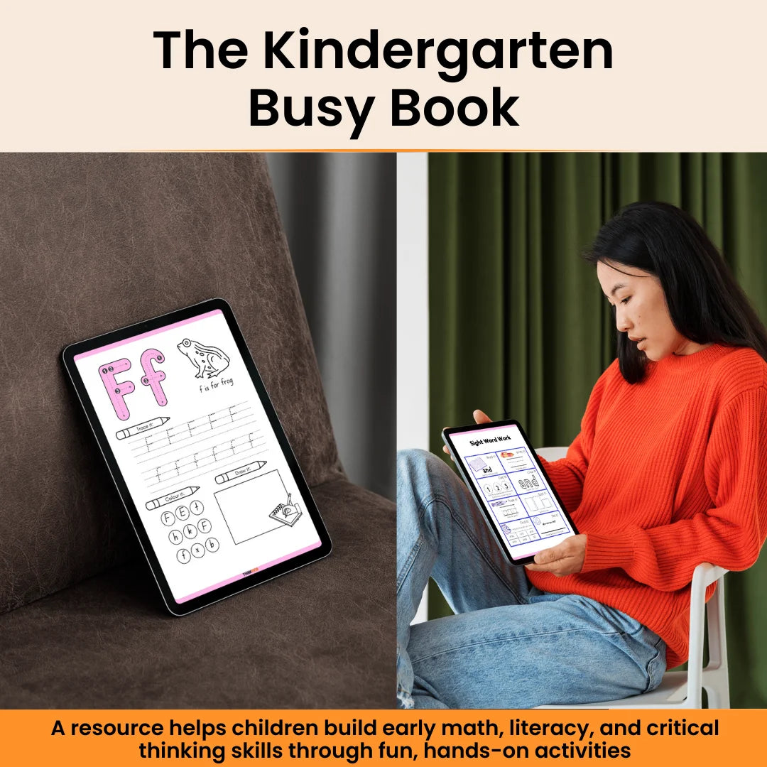 Kindergarten Busy Book - 180+ Fun Learning Activities for Kids | Perfect for Homeschool & Classroom