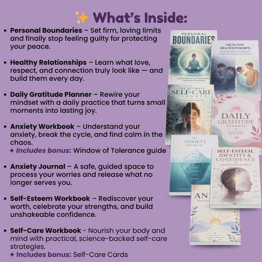The Complete Mental Reset Bundle (7-in-1) – Anxiety Relief, Self-Care, Confidence & Emotional Healing Workbooks
