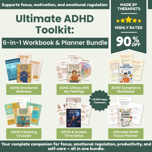 The Ultimate ADHD Toolkit: 6-in-1 Workbook & Planner Bundle