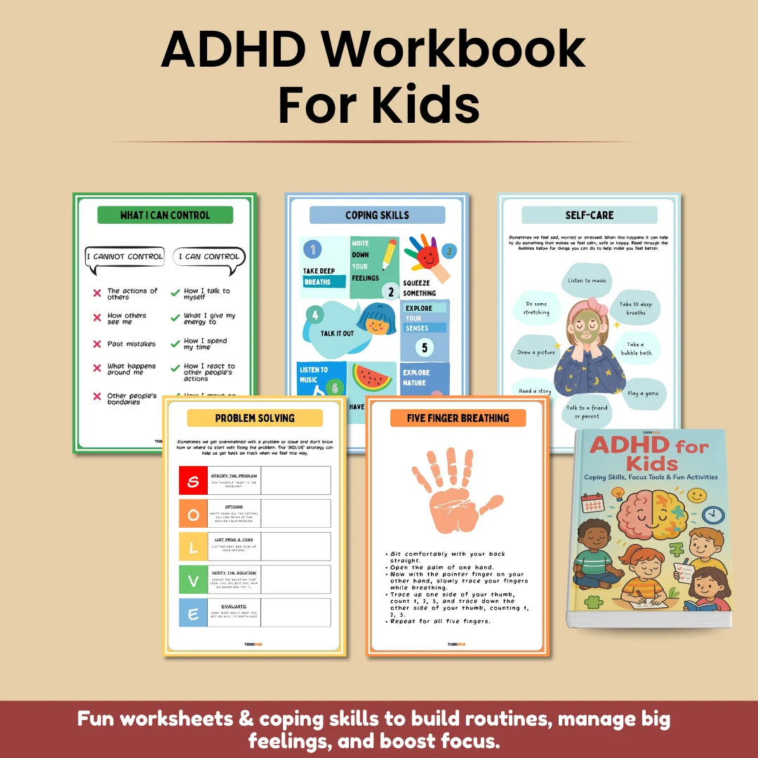 ADHD Bundle for Kids & Teens - Worksheets, Planner & Coping Skills
