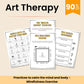 Art Therapy Workbook for Mental Health +125 Worksheets for Social Emotional Learning, Teen Therapy, CBT, Mindfulness, Grief Support