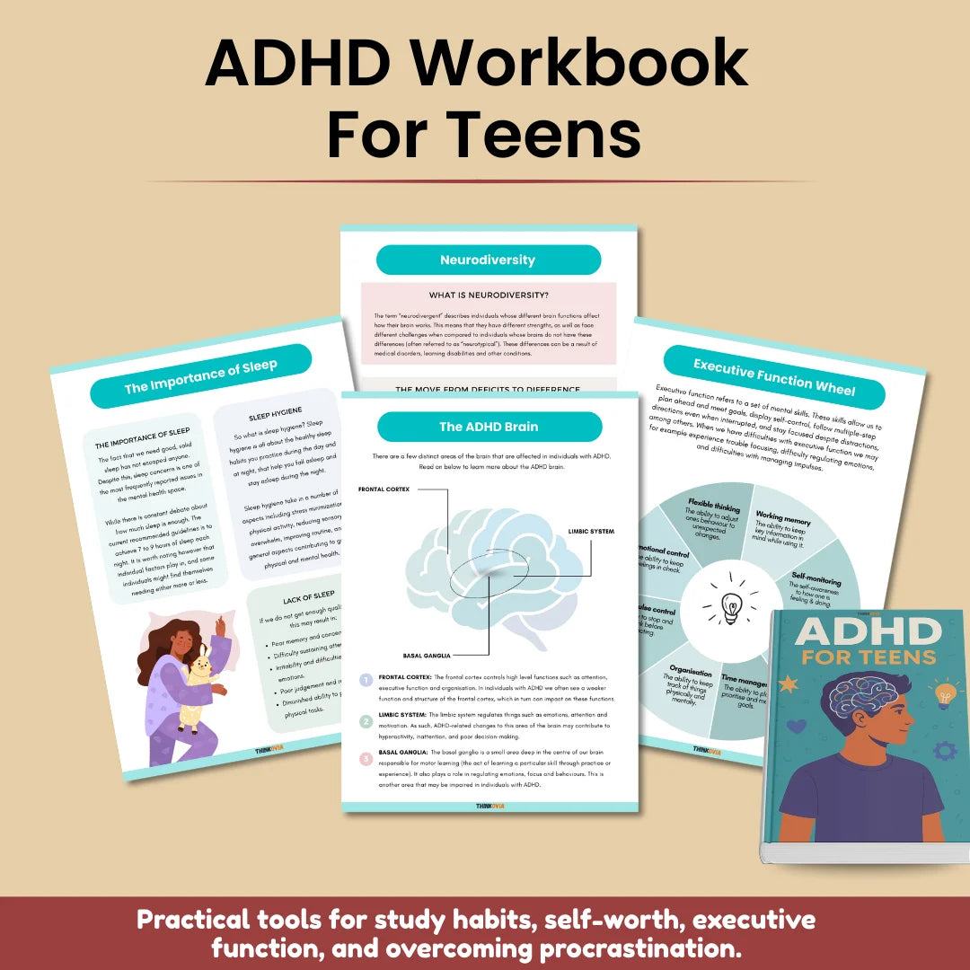 ADHD Bundle for Kids & Teens - Worksheets, Planner & Coping Skills