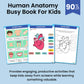 Human Anatomy Busy Book Preschool Worksheets - Homeschool Resources | Learning Toddler Activities