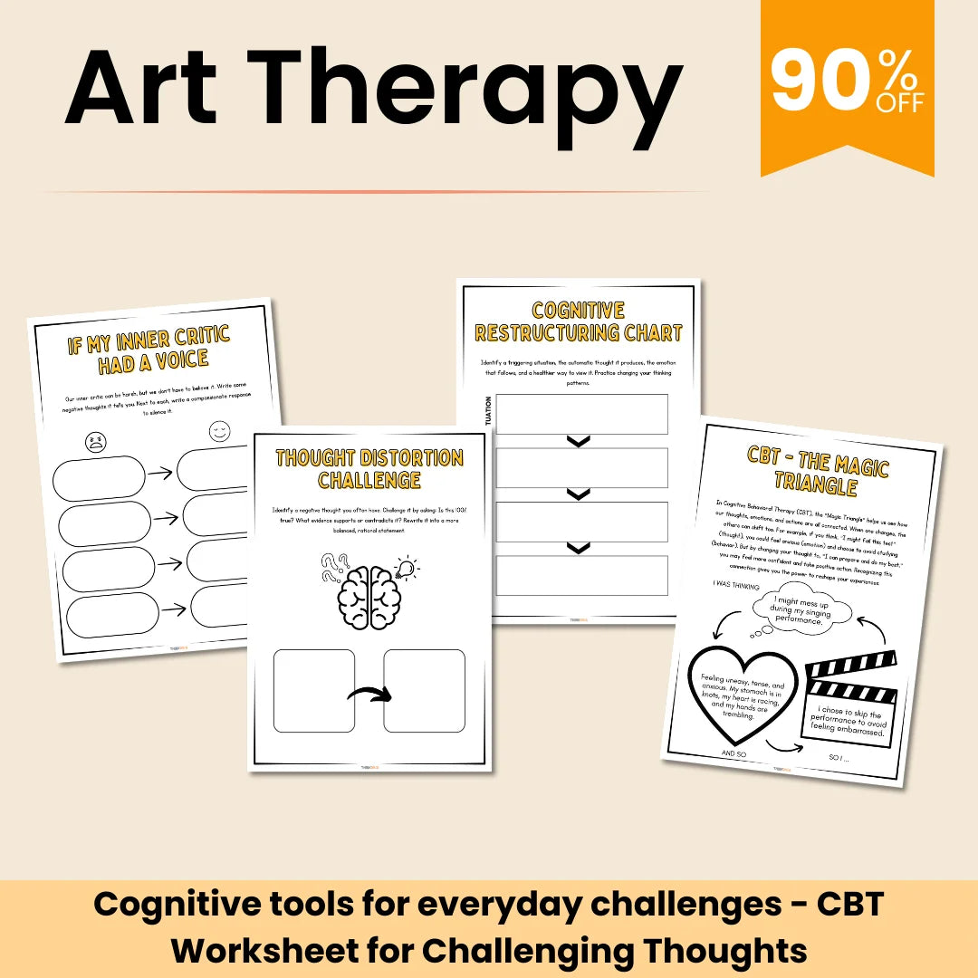 Art Therapy Workbook for Mental Health +125 Worksheets for Social Emotional Learning, Teen Therapy, CBT, Mindfulness, Grief Support
