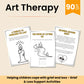 Art Therapy Workbook for Mental Health +125 Worksheets for Social Emotional Learning, Teen Therapy, CBT, Mindfulness, Grief Support