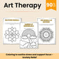 Art Therapy Workbook for Mental Health +125 Worksheets for Social Emotional Learning, Teen Therapy, CBT, Mindfulness, Grief Support