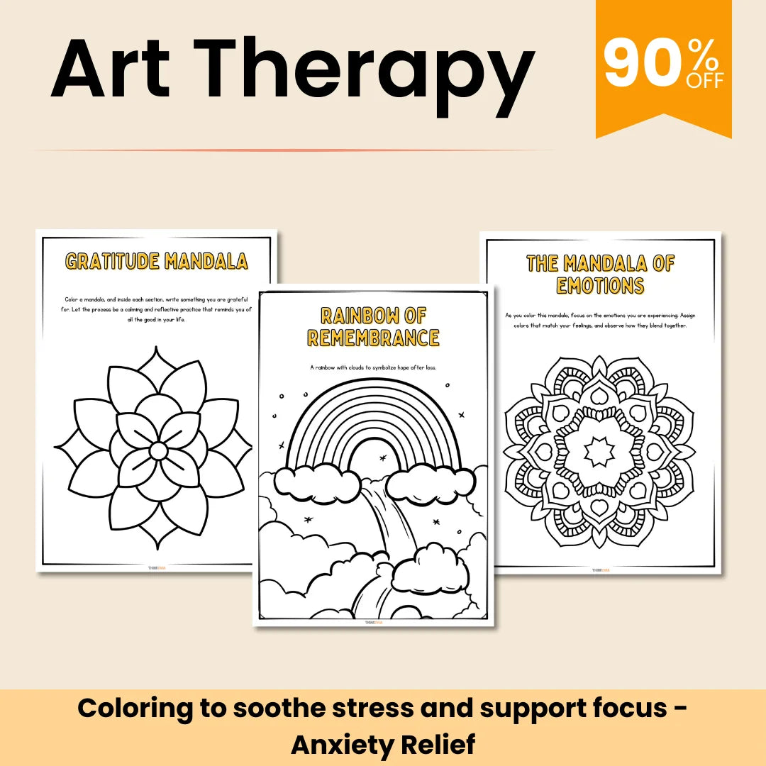 Art Therapy Workbook for Mental Health +125 Worksheets for Social Emotional Learning, Teen Therapy, CBT, Mindfulness, Grief Support