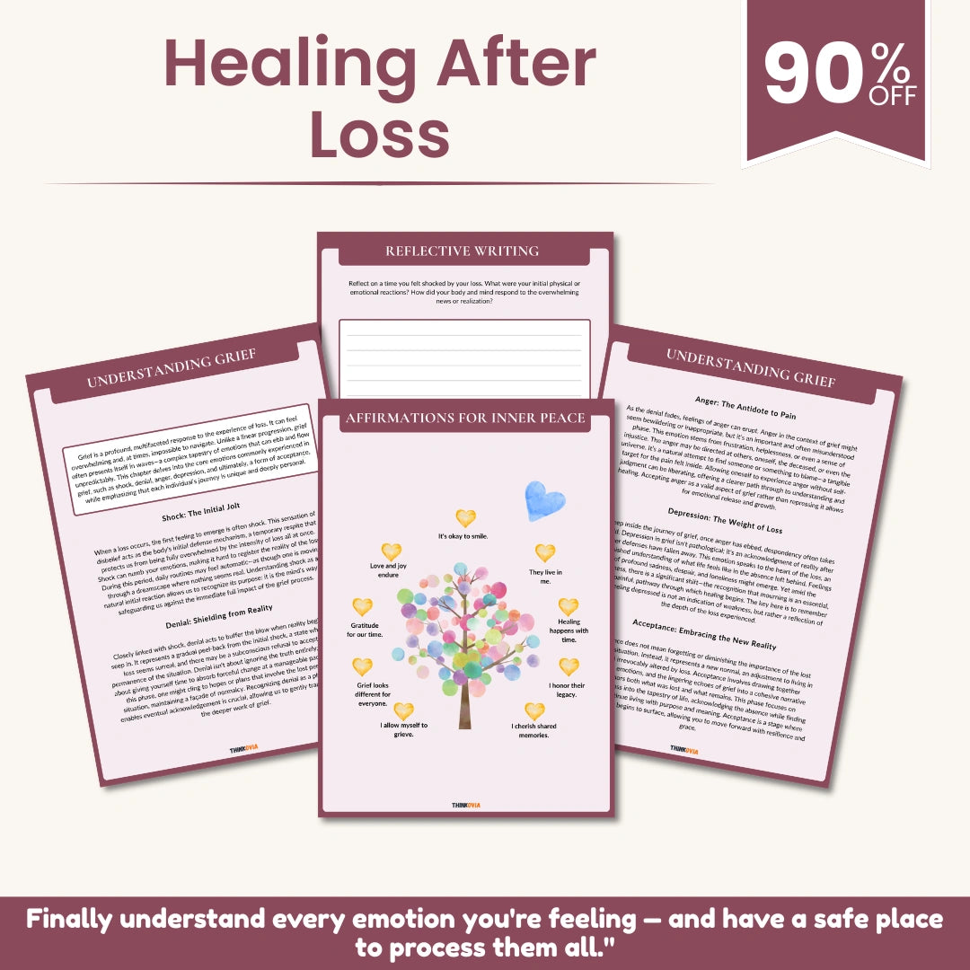 Healing After Loss workbook for grief, bereavement support, memory activities, and emotional healing