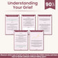Grief journal PDF with reflection prompts to process sadness, guilt, anger, and loss