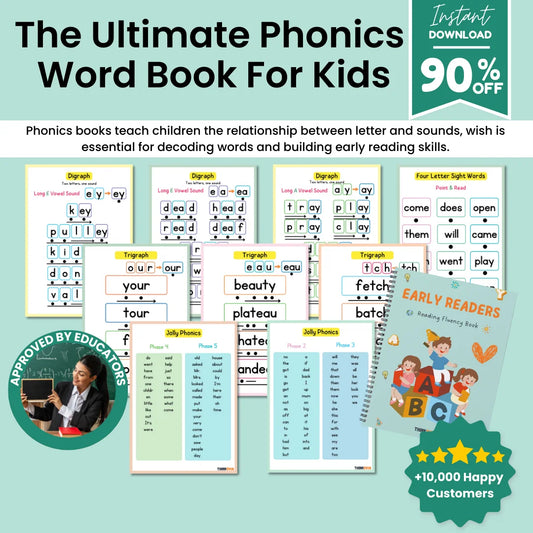 Phonics Workbook for Kids | CVC Words & Sight Words | Learn to Read Activity Book | Homeschool & Kindergarten