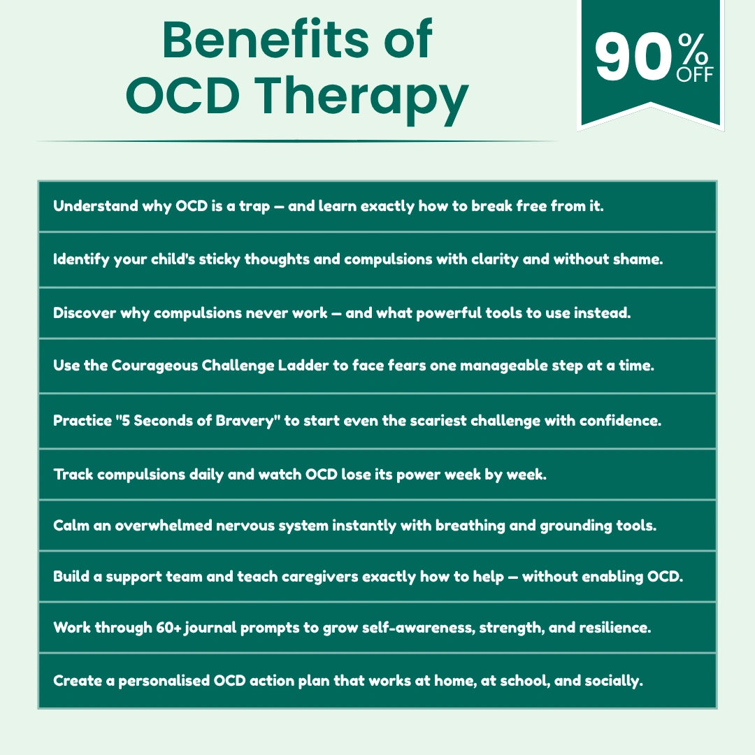 Stronger Than OCD Workbook for Kids & Teens | CBT & ERP Anxiety Relief Activities